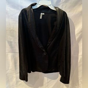 Shiny material blazer